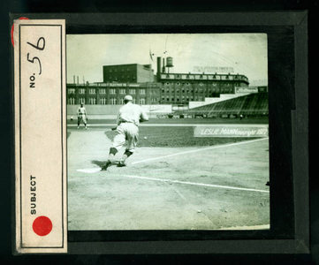 Leslie Mann Baseball Lantern Slide, No. 56