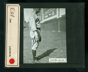 Leslie Mann Baseball Lantern Slide, No. 153