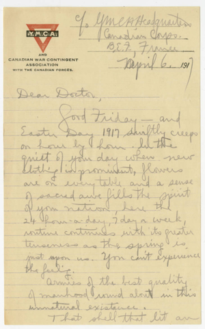 Letter from Frank B. Wilson to Letter from Laurence L. Doggett (April 06,1917)