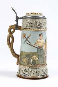 Etched stein with 4F symbol and gymnast