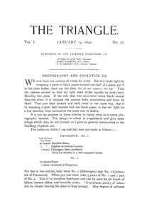 The Triangle, January, 1892