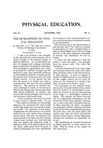Physical Education, November, 1895