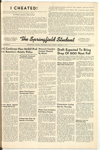 The Springfield Student (vol. 38, no. 10) January 12, 1951
