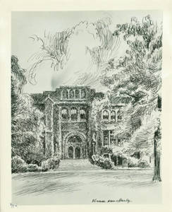 Marsh Memorial Sketch by Vernon Howe Bailey