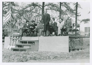 Speaker at Beveridge Center Cornerstone Laying Ceremony, 1958