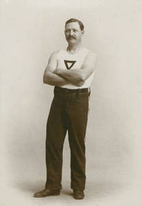 Dr. Seerley in gym clothes, 1890-1901?