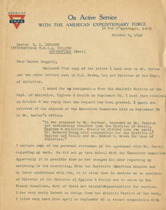 Dr. James H. McCurdy to Dr. Laurence L. Doggett (October 4, 1918)