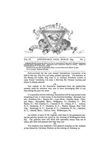 The International Association Training School Notes (vol. 4 no. 3), March, 1895