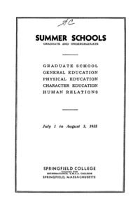 Summer School Catalog, 1935