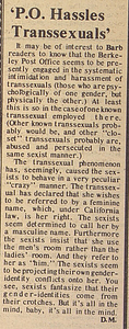 'P.O. Hassles Transexuals'