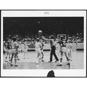 Youth basketball game at West Roxbury branch