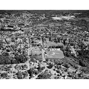 Center area, industrial buildings and residential area, Sanford, ME