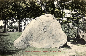 Boulder in Laurel Hill Cemetery, Reading, Mass.