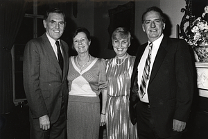 Mayor Raymond L. Flynn and Catherine Flynn with two unidentified people