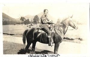 A Photograph of Dorris Bullard on a Horse
