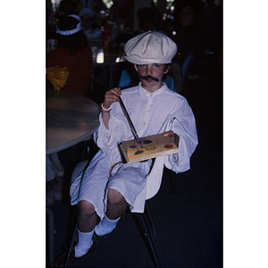 Child dressed up as an artist