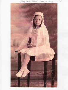 Mary Leite Foley at her First Communion