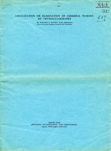 Localization or elimination of cerebral tumors by ventriculography