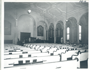 Interior of First Baptist Church in Charlestown