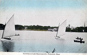 Yachting on Lake Quannapowitt, Wakefield, Mass.
