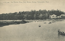 The Charles River from Weston Bridge, Auburndale, Mass.