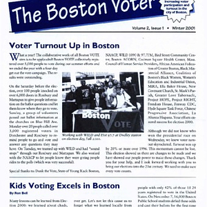 Fourth issue of the Boston Voter newsletter