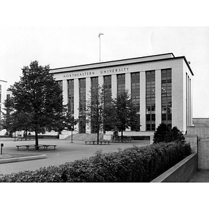 Carl S. Ell Student Center from across the quadrangle