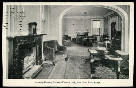 Assembly room of Business Women's Club, State House Park, Boston, Mass.