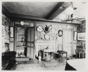 Interior view of the Dorothy Quincy House, dining room, Quincy, Mass., undated
