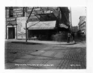 Crossing in Eliot St. at 707 Washington St., west side, Boston, Mass., October 1904