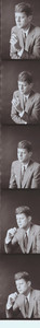 Proof sheet of five portraits of John F. Kennedy, 1957