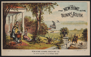 Trade card for the New Home Sewing Machine Co., 30 Union Square, New York and Orange, Mass., 1893