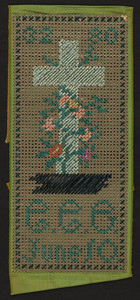 Bookmark with crucifix, embroidery, location unknown, undated