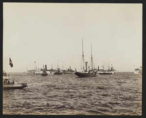 America's Cup Race: Steamers At Finish