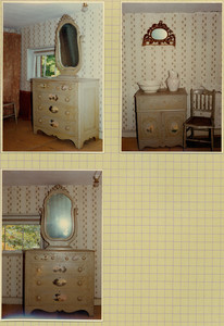 Tucker Family photograph album, interior views, bedroom, Wiscasset, Maine, 1964