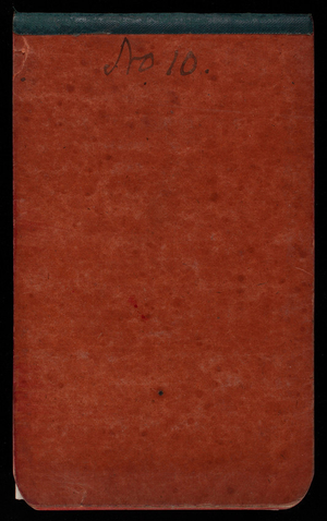Thomas Lincoln Casey Notebook, September 1889-November 1889, 01, front cover