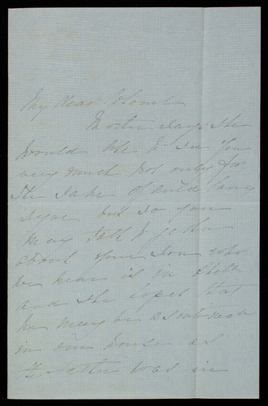 Anne Saunders to Thomas Lincoln Casey, April 1884