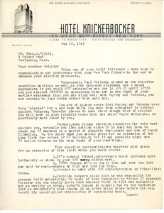 Letter from Bob Mayer to Charles L. Whipple