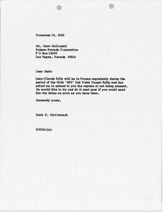 Letter from Mark H. McCormack to Herb McDonald