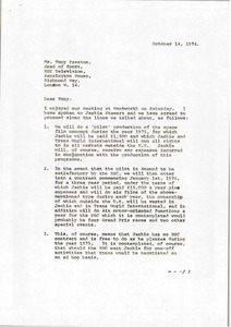 Letter from Mark H. McCormack to Tony Preston