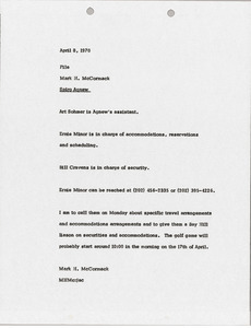 Memorandum concerning Spiro Agnew