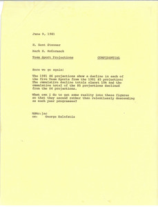 Memorandum from Mark H. McCormack to H. Kent Stanner