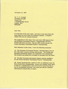 Letter from Mark H. McCormack to Tom E. Cottrell