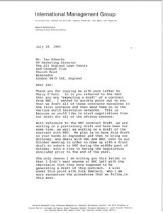 Letter from Mark H. McCormack to Ian Edwards