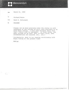 Memorandum from Mark H. McCormack to Richard Moore