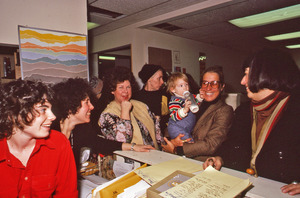 Koryne Horbal, Maggie Peyton, and Letty Cottin Pogrebin at the MS magazine office press conference