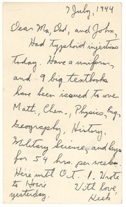 Postcard from Herman B. Nash, Jr., to Herman B. Nash, Grace Nash, and John Nash