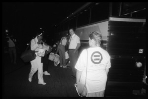 Catching a bus after the 25th Anniversary of the March on Washington