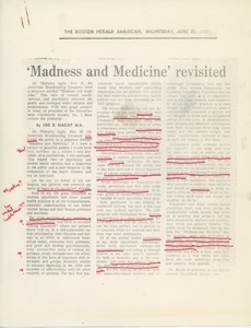'Madness and Medicine' revisited