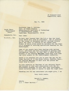 Letter from Harold S. Remmes to John F. Collins